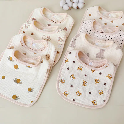 6-Layer Cotton Bib for Babies with U-Shape Design