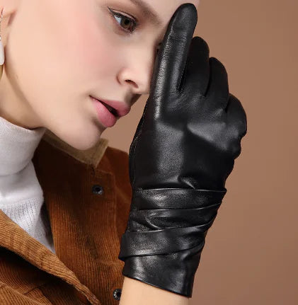 Minimalist Sheepskin Women's Gloves - Elegant Gift