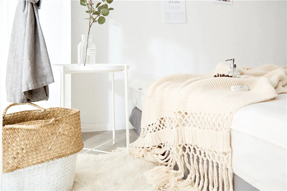 Solid Color Knitted Office Nap Blanket for Export