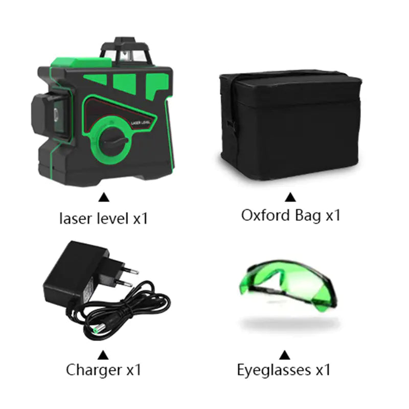 High Precision 12-Line 3D Green Infrared Laser Level