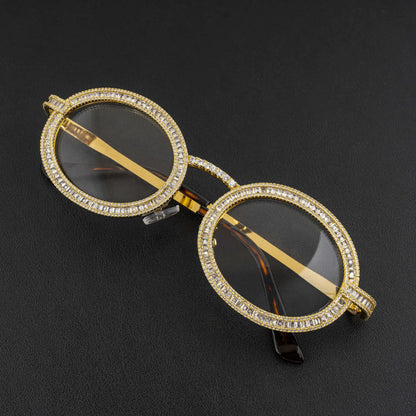 Trendy High-End Metal Diamond-Studded Sunglasses