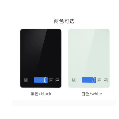 New USB Rechargeable Kitchen Scale with Glass Surface