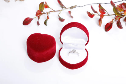 Factory Direct Supply Plush Heart Ring Box for Jewelry