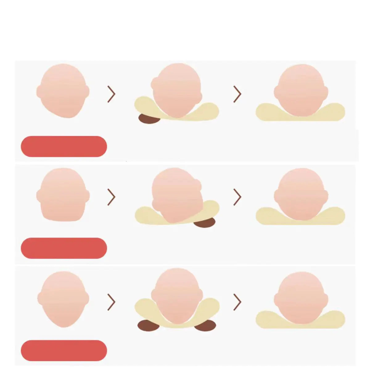 Newborn Anti-Roll Shaped Pillow for Head Correction