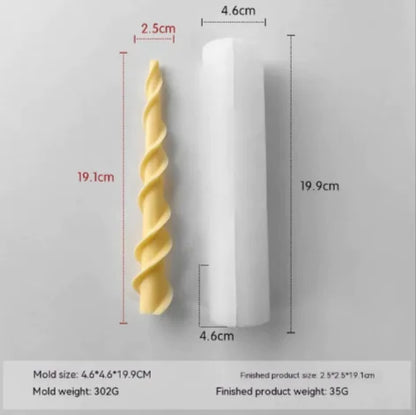 Threaded Silicone Mold for Candles & Holders