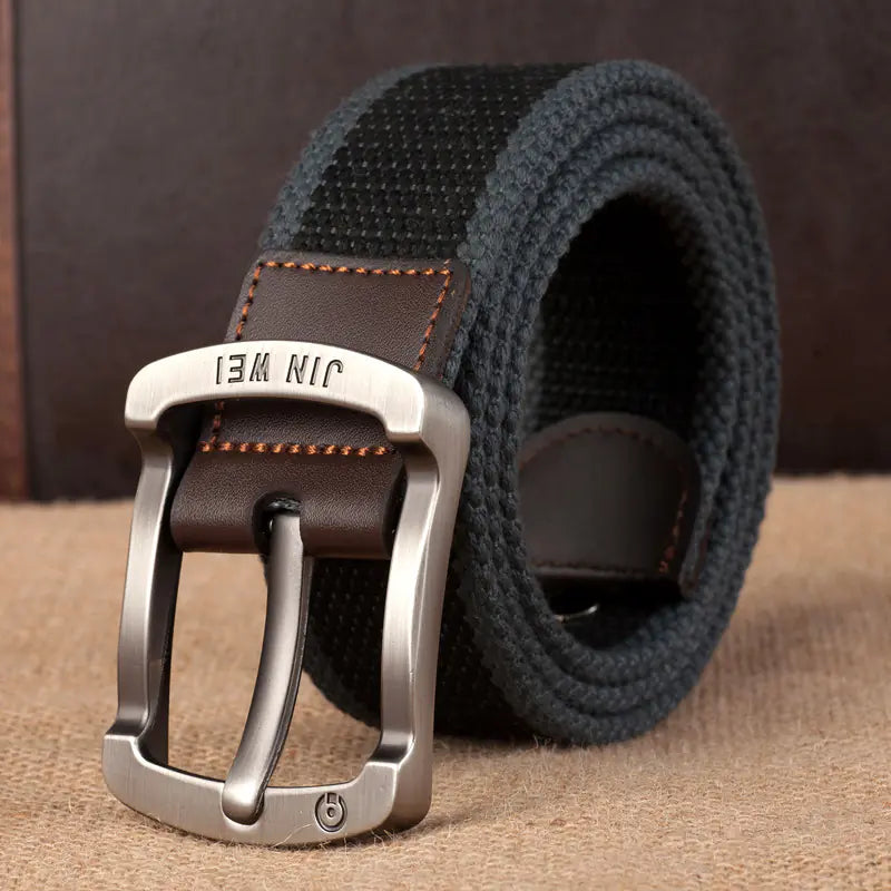 Men's Canvas Belt with Adjustable Length for Outdoor Use