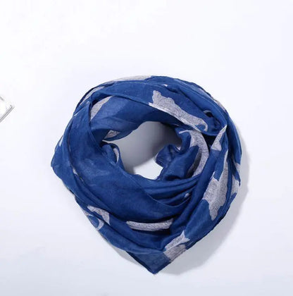 Bali Scarf with Persian Cat Print, Beach Sun Protection