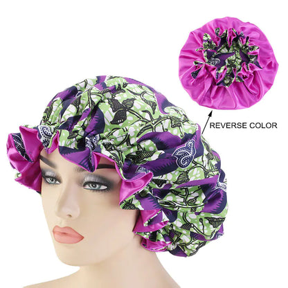 Fashionable Leopard Floral Striped Chemotherapy Hat