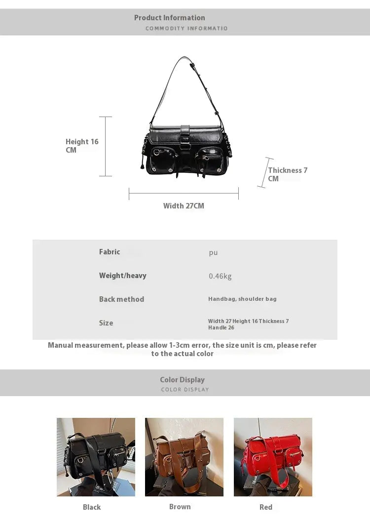 Textured Trendy Underarm Shoulder Bag