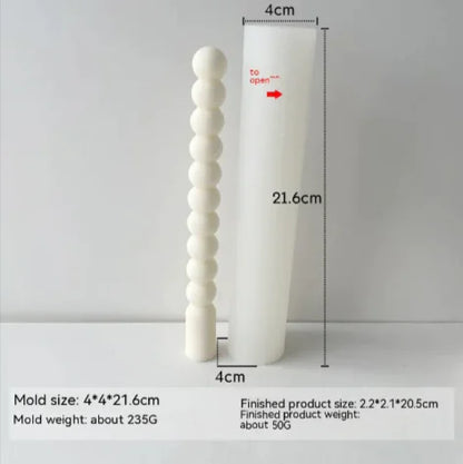 Threaded Silicone Mold for Candles & Holders