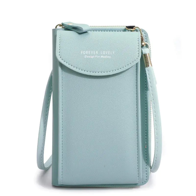 Solid Color PU Leather Crossbody Bag