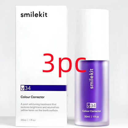 V34 Press-Type Purple Whitening Toothpaste