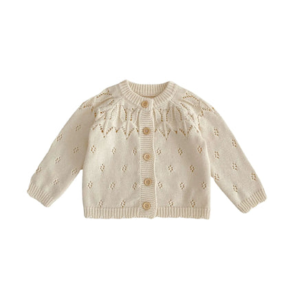 Flower Embroidered Cardigan Jacket for Baby Girls (1-3Y)