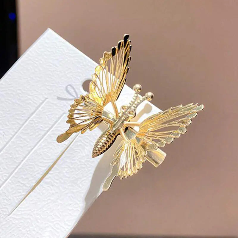 Moving Butterfly Hair Clip - Vintage Chic Accessory