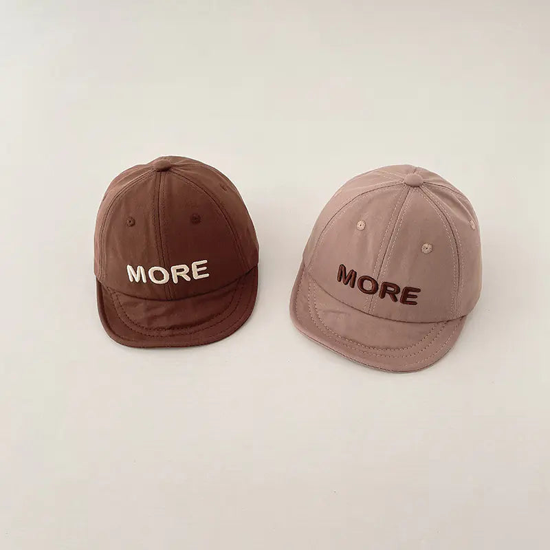 Soft Brim Baby Cap with MORE Letter Design