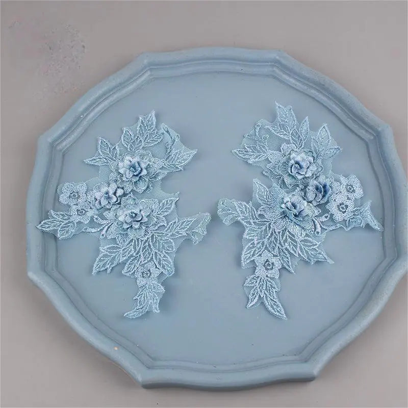 Colorful 3D Lace Applique Flower Patch for Clothing