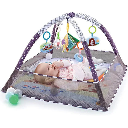 Newborn Play Blanket with Toy Rack