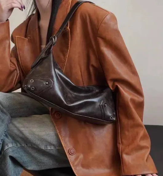 Retro Waxed Leather Messenger