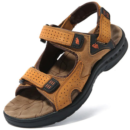 High Quality Men's Leather Sandals for Outdoor Leisure