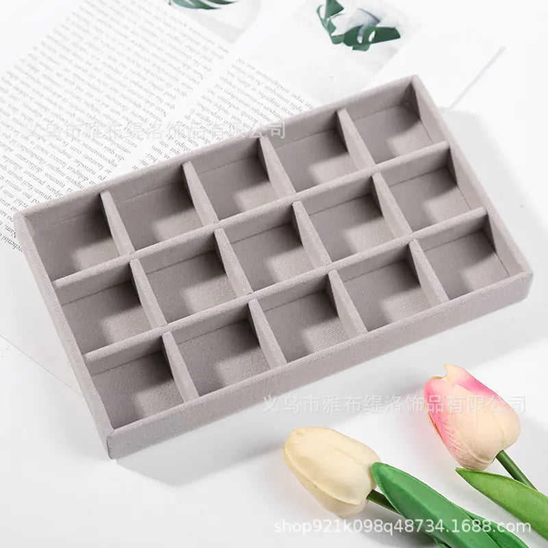 Jewelry Box for Rings and Earrings with Velvet Tray