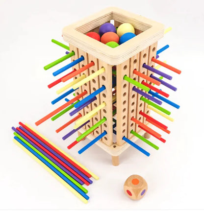 Wooden Stick Tower Balance Game