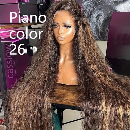 Front Lace Wig Piano Color Long Curly
