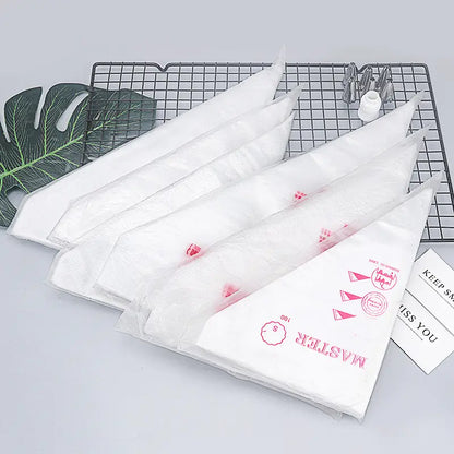 100pcs Disposable Transparent Piping Bags for Baking