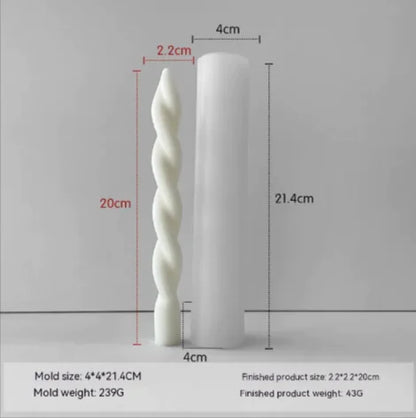Threaded Silicone Mold for Candles & Holders