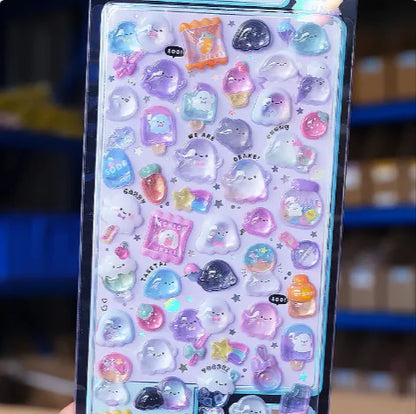 Cartoon 3D Relief Stickers