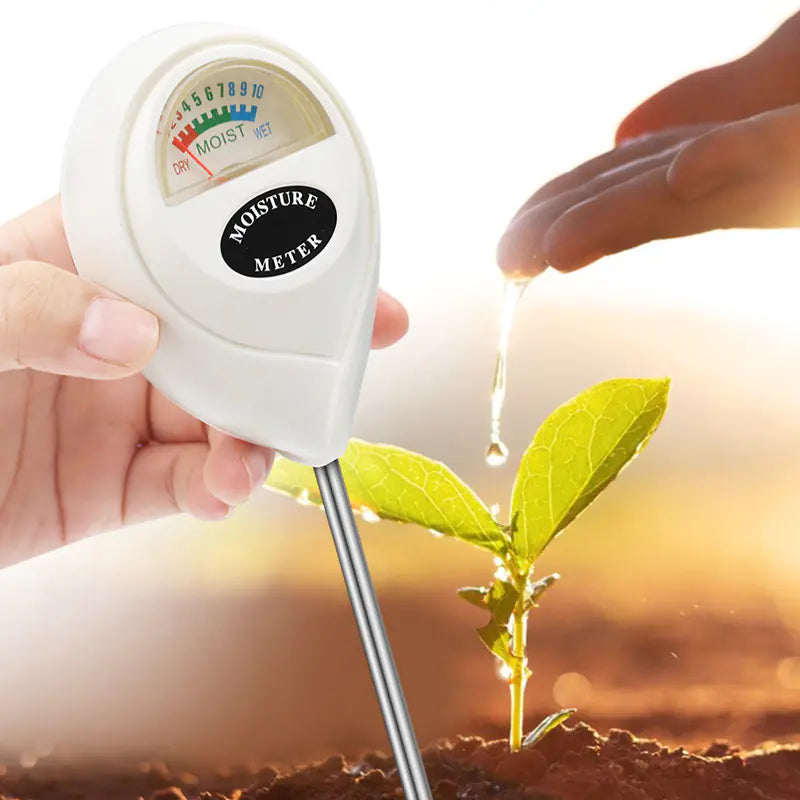 Soil Moisture Meter with White Round Head (2-in-1)