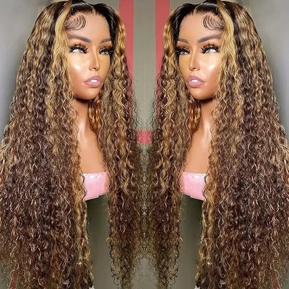 Front Lace Wig Piano Color Long Curly