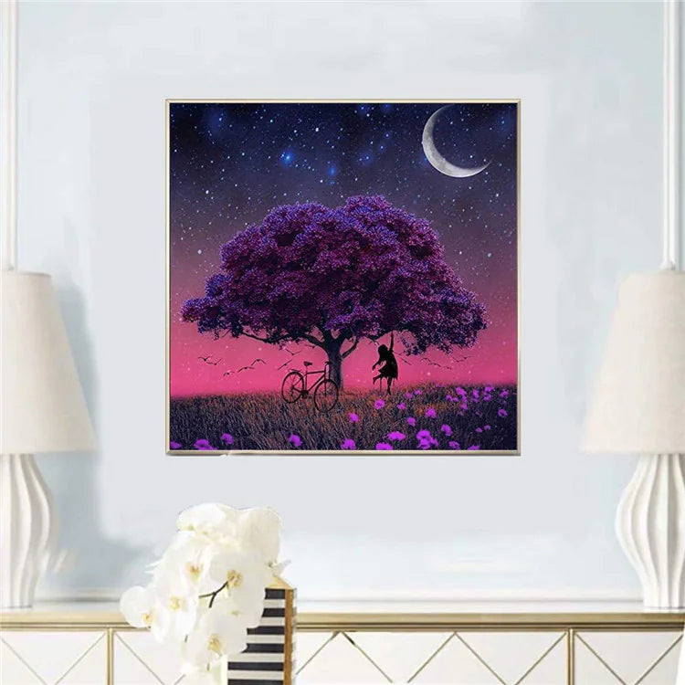 5D Romantic Night Tree DIY Diamond Painting (1pc)