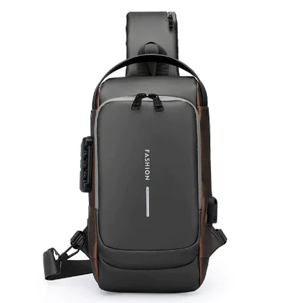 U3933689Men's chest bag security anti-theft password lock shoulder messenger bag(private listing)