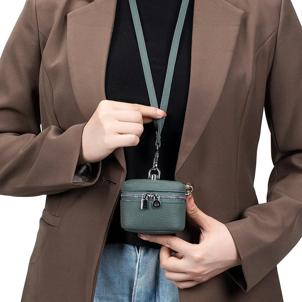 Leather Small Neck-hanging Coin Purse