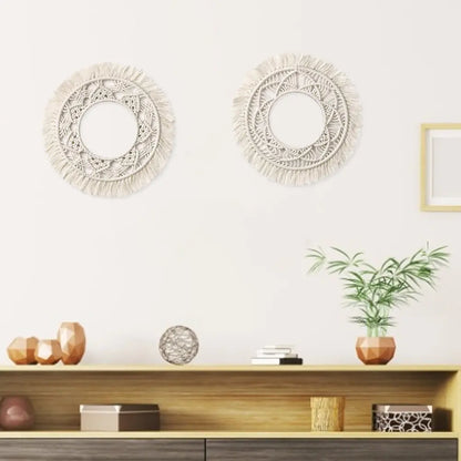 Cotton Rope Round Wall Hanging Decor