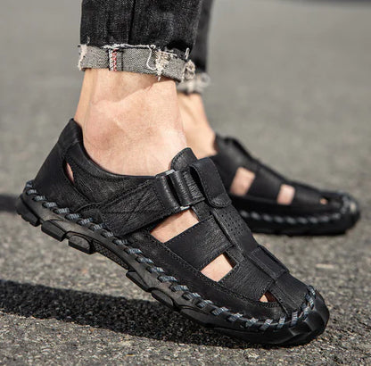 Men's Genuine Leather Non-Slip Beach Sandals