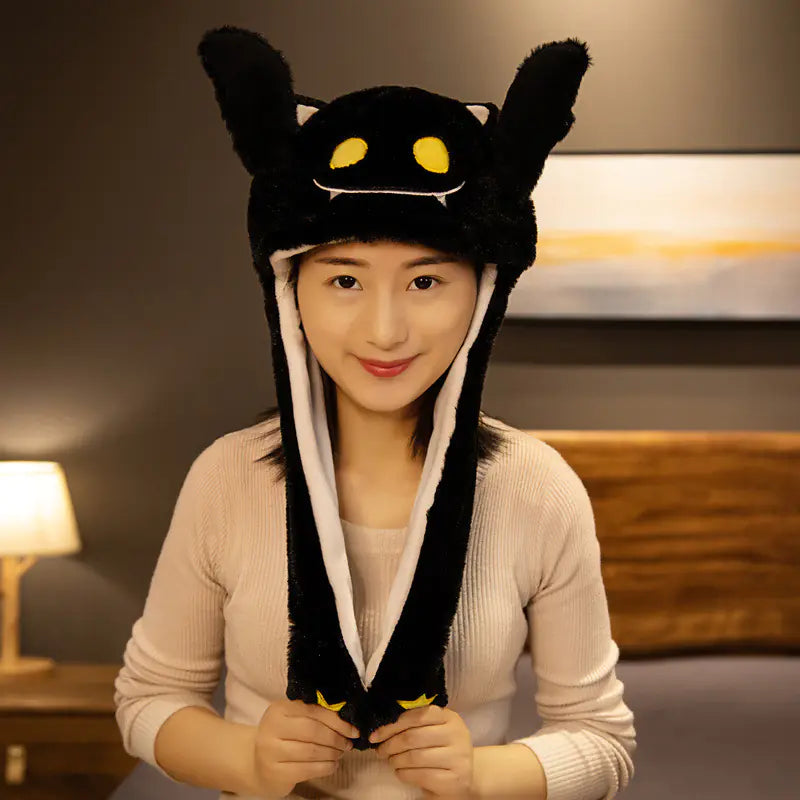 Airbag Hat Pinch Ear Movable Pumpkin Devil