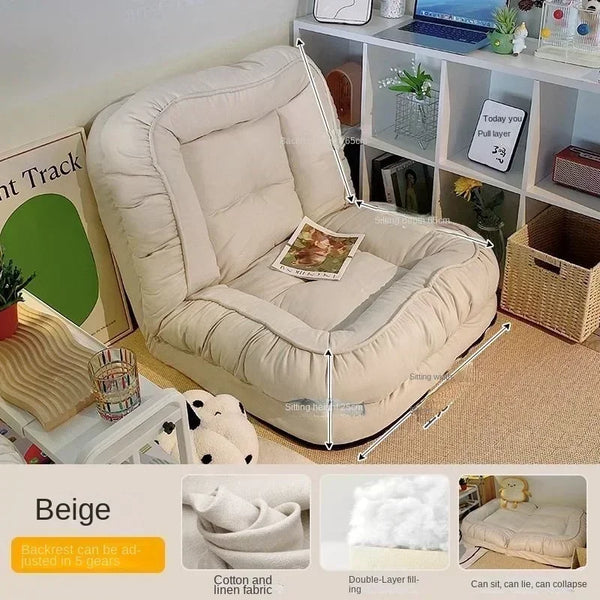Human kennel lazy sofa can sleep and lie online celebrity tatami folding balcony bedroom small sofa single person sofa