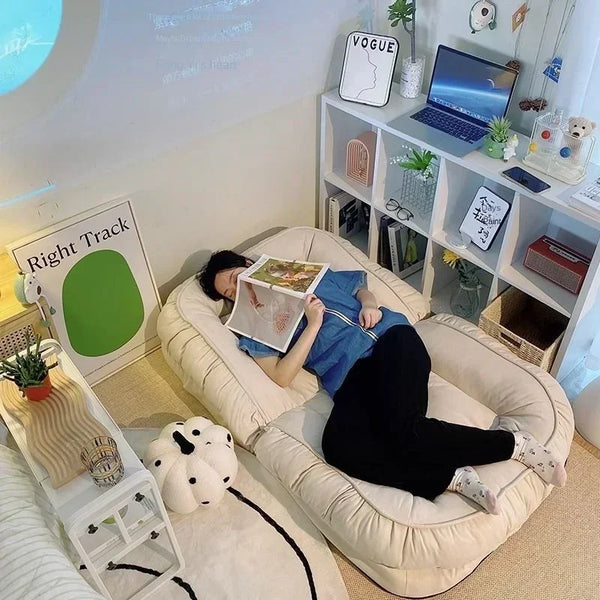 Human kennel lazy sofa can sleep and lie online celebrity tatami folding balcony bedroom small sofa single person sofa