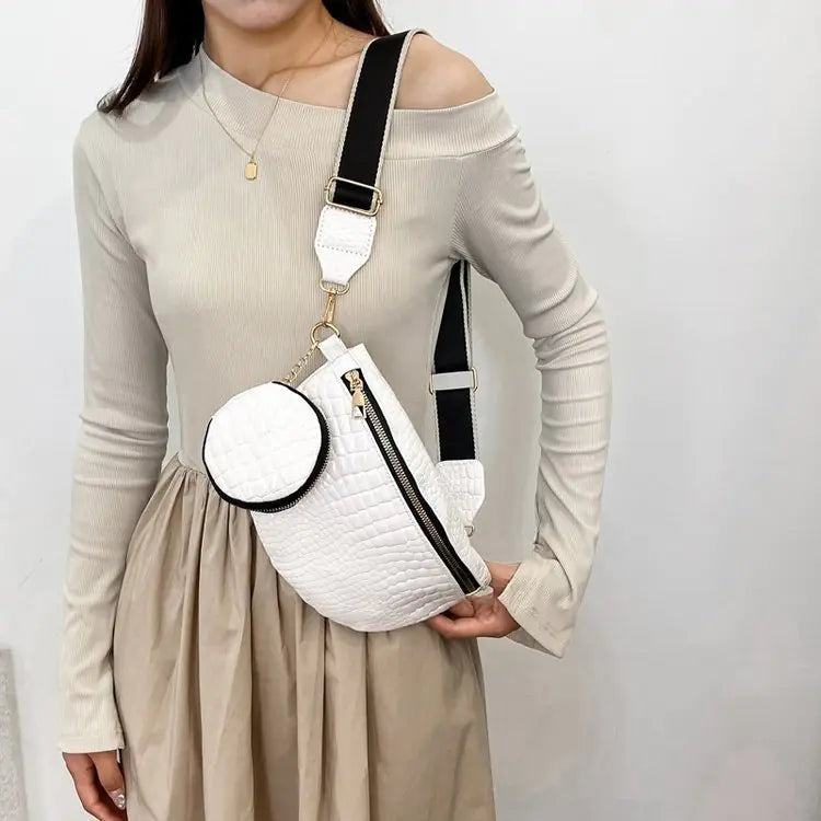 Plaid Thick Strap Crossbody Bag