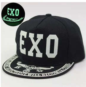 Glow-in-the-Dark Lettering Baseball Cap for Hip Hop