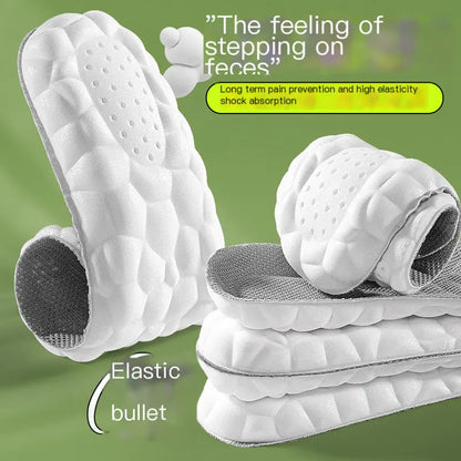 4D Thick Soft Insoles for Comfort and Shock Absorption