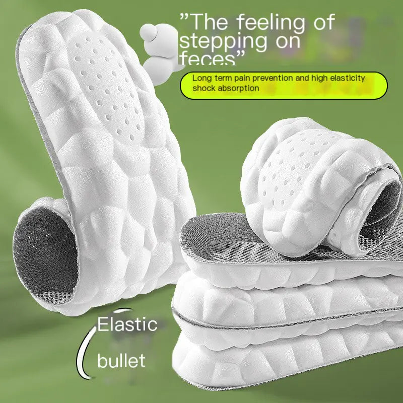 4D Thick Soft Insoles for Comfort and Shock Absorption