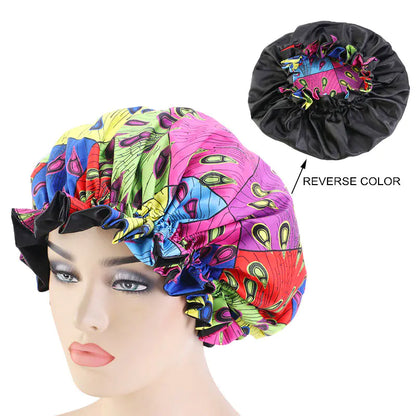 Fashionable Leopard Floral Striped Chemotherapy Hat