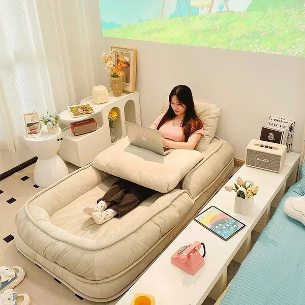 Human kennel lazy sofa can sleep and lie online celebrity tatami folding balcony bedroom small sofa single person sofa