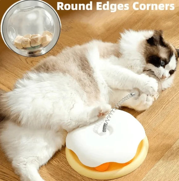 Interactive Cat Slow Feeder Toy for Food Dispensing