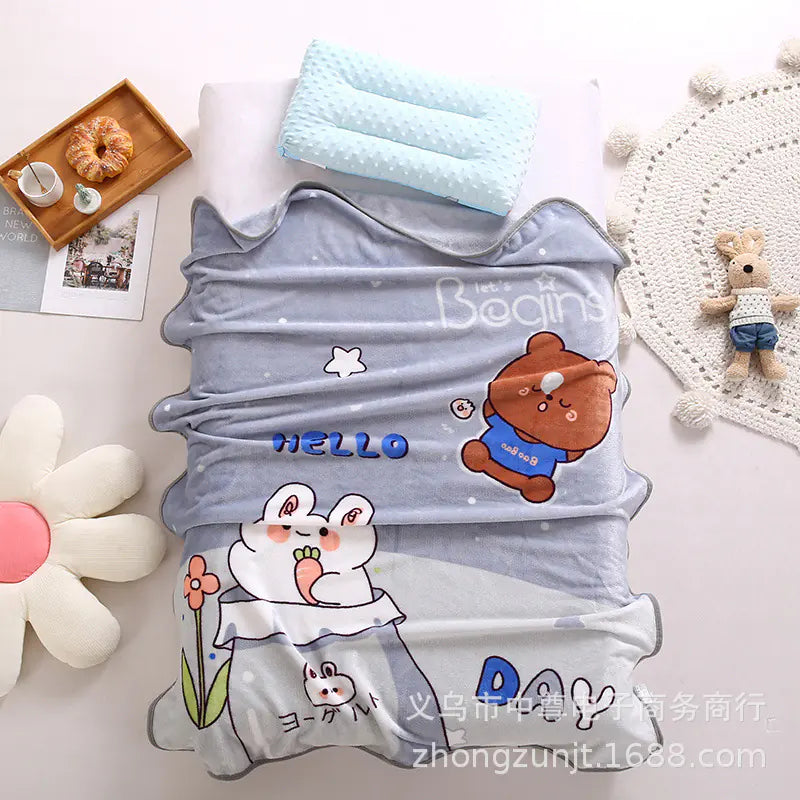 Double Layer Thick Cloud Blanket for Kids and Infants