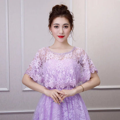 Bride Wedding Shawl Lace Summer Veil in Various Colors