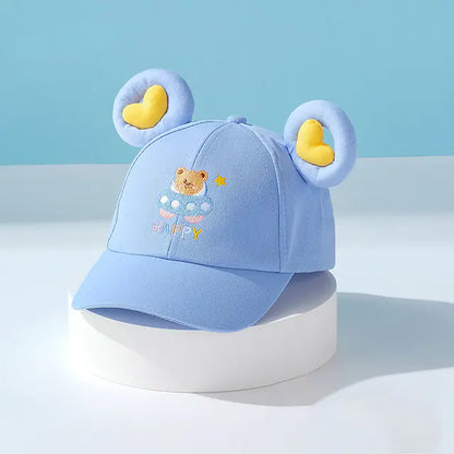Kawaii Bear Cartoon Baseball Cap for Toddler Summer