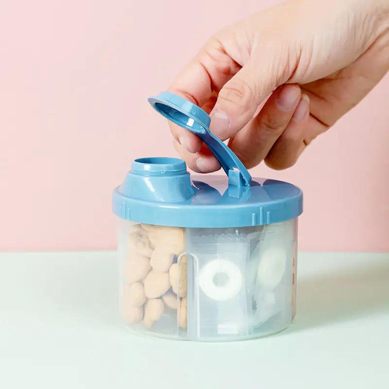 Portable Baby Formula Storage Box with Three Compartments